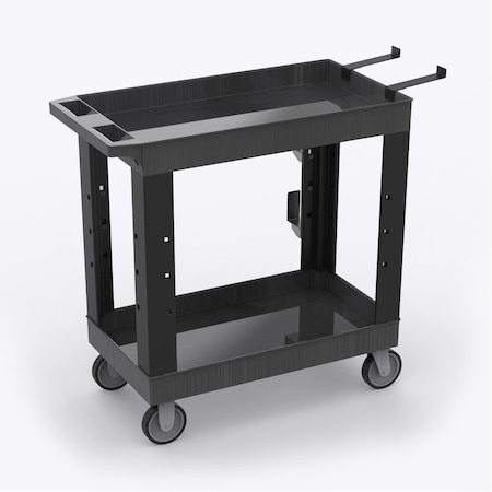 Luxor 500 lbs. (250 lbs. per shelf, evenly distributed) Load Capacity, 18 in Overall L EC11-NDUST-B